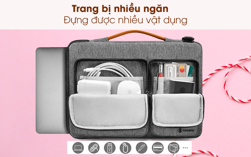 Mẫu t&uacute;i được trang bị nhiều ngăn c&oacute; thể chứa vật dụng thoải m&aacute;i